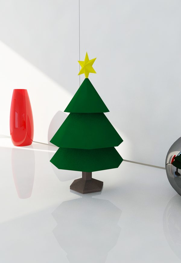 Árbol de navidad decoración (Papercraft)