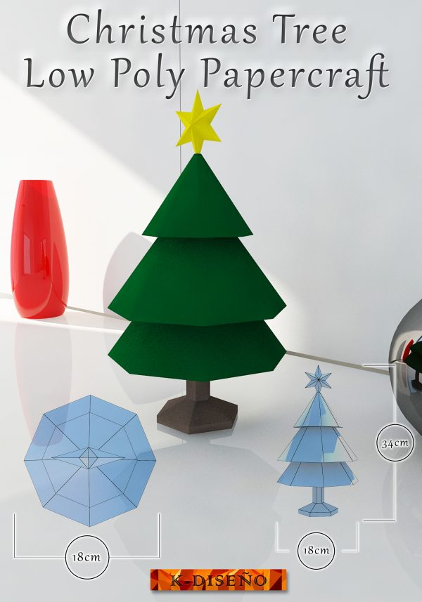 Árbol de navidad decoración (Papercraft) - Imagen 5