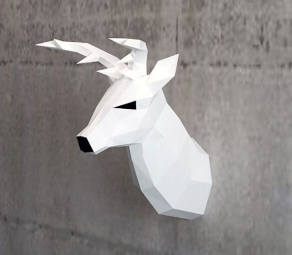 Venado Papercraft Pared decoración