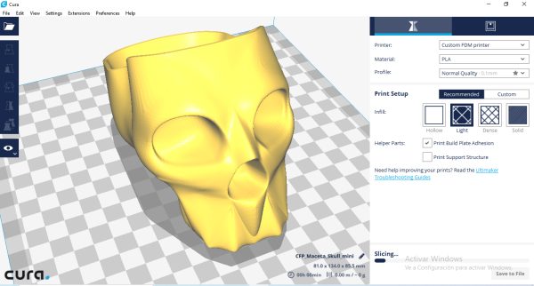 Molde MACETA Calavera GRANDE STL Para impresión 3D - Imagen 10