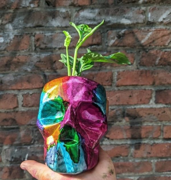 Molde MACETA Calavera GRANDE STL Para impresión 3D - Imagen 7