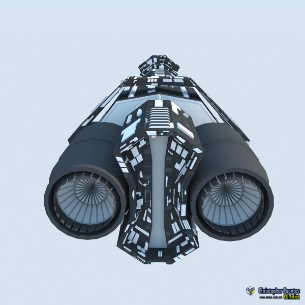 SpaceShip Cargo Modelo 3D - Imagen 4